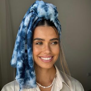 לונג כותנה צבע כחול